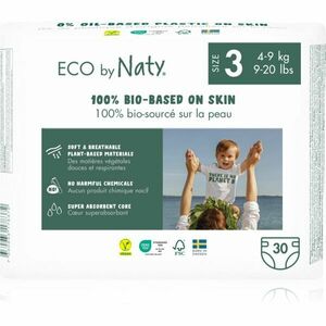 ECO by Naty Nappies Midi Size 3 jednorazové EKO plienky 4-9 kg 30 ks vyobraziť