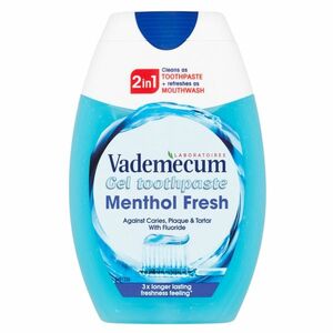 VADEMECUM Menthol Fresh 2v1 Gélová zubná pasta 75 ml vyobraziť