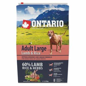 ONTARIO Dog Adult large lamb & rice granule pre psov 2.25 kg vyobraziť