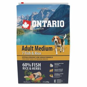 ONTARIO Dog Adult Medium fish & rice granule pre psov 2, 25 kg vyobraziť