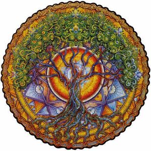 UNIDRAGON Drevené puzzle mandala tree of life veľkosť M vyobraziť