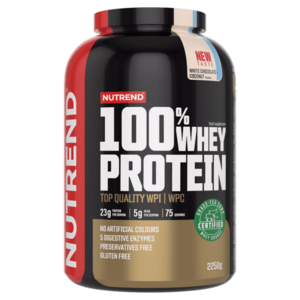 NUTREND 100% Whey proteín biela čokoláda a kokos 2250 g vyobraziť