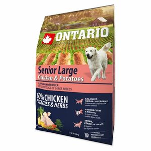 ONTARIO Senior Large chicken & potatoes & herbs granule pre psov 2, 25 kg vyobraziť