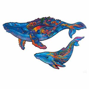 UNIDRAGON Drevené puzzle milky whales veľkosť KS vyobraziť