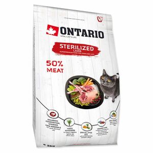 ONTARIO Cat Sterilised Lamb granule pre mačky 1 ks, Hmotnosť balenia (g): 2 kg vyobraziť