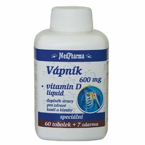 MEDPHARMA Vápnik 600 mg + vitamín D3 67 kapsúl vyobraziť