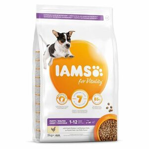 IAMS Dog Puppy Small & Medium Chicken granule pre psov 1 kus, Hmotnosť balenia (g): 3 kg vyobraziť
