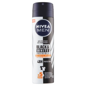 NIVEA Black&White Invisible Ultimate Impact Antiperspirant sprej pre mužov 150 ml vyobraziť