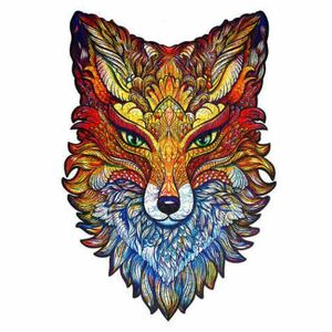 UNIDRAGON Drevené puzzle fiery fox veľkosť M vyobraziť