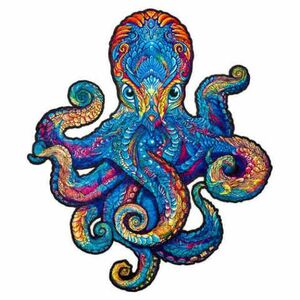 UNIDRAGON Drevené puzzle magnetic octopus veľkosť M vyobraziť