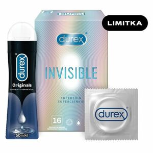 DUREX Invisible 16 kusov + Originals silicone lubrikačný gél 50 ml ZADARMO vyobraziť
