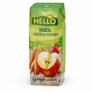 HELLO 100% Jablková šťava mrkva 250 ml x 18 kusov vyobraziť