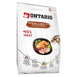 ONTARIO Cat Sterilised 7+ granule pre mačky 2 kg vyobraziť