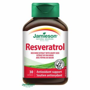 JAMIESON Resveratrol 50 mg extrakt z červeného vína 30 kapsúl vyobraziť