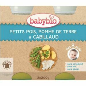 BABYBIO menu hrášok a zemiaky s islandskou treskou 2x200 g vyobraziť