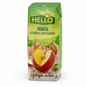 HELLO 100% Jablková šťava broskyňa 250 ml x 18 kusov vyobraziť