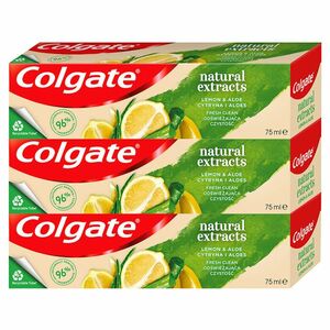 COLGATE Naturals Lemon & Aloe zubná pasta 3 x 75 ml vyobraziť