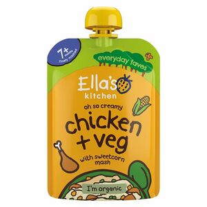 ELLA'S KITCHEN Kuriatko s kukuričnou kašou BIO 130 g vyobraziť