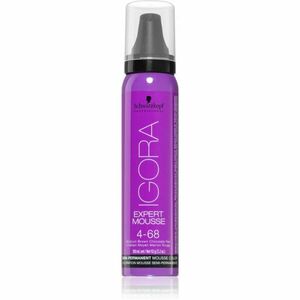 Schwarzkopf Professional IGORA Expert Mousse farbiaca pena na vlasy odtieň 4-68 Medium Brown Chocolate Red 100 ml vyobraziť