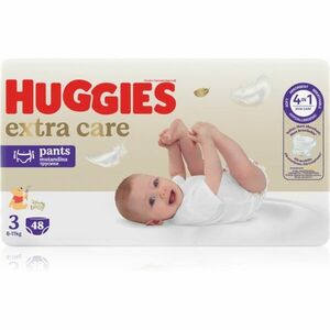 Huggies Extra Care Pants Size 3 jednorazové plienkové nohavičky 6 - 11 kg 48 ks vyobraziť