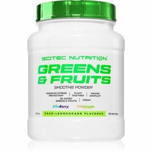 Scitec Nutrition Greens & Fruits prášok na prípravu nápoja s vitamínmi príchuť Pear-Lemon Grass 600 g vyobraziť