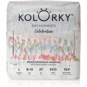 Kolorky DAY Moments Celebration jednorazové EKO plienky Size L 8-13 kg 27 ks vyobraziť