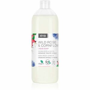 Eva Natura Wild rose & Cornflower krémové tekuté mydlo na ruky náhradná náplň 1000 ml vyobraziť