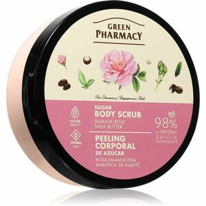 Green Pharmacy Damask Rose & Shea Butter Body Scrub cukrový telový peeling 200 ml vyobraziť