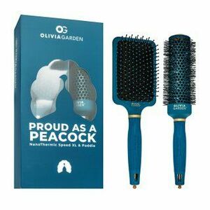 Olivia Garden Peacock Brush Set sada kief na vlasy vyobraziť