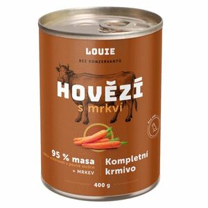 LOUIE Konzerva pre psov hovädzie s mrkvou 400 g vyobraziť