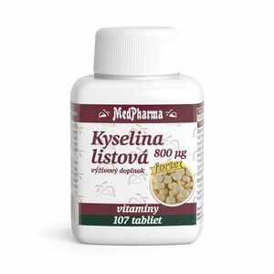 MEDPHARMA Kyselina listová 800 µg 107 tabliet vyobraziť