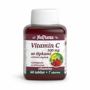 Medpharma VitamÍn c 500mg so šípkami vyobraziť