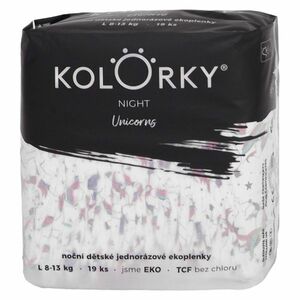 KOLORKY NIGHT Nočné jednorazové EKO plienky L (8-13 kg) 19 kusov vyobraziť