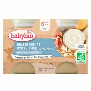 BABYBIO Brassé z kozieho mlieka hruška figa 2x 130 g vyobraziť