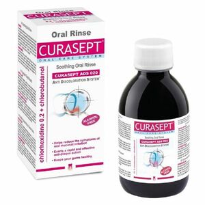 CURASEPT ADS Soothing Ústna voda s chlórbutanolom 0, 2%CHX 200 ml vyobraziť