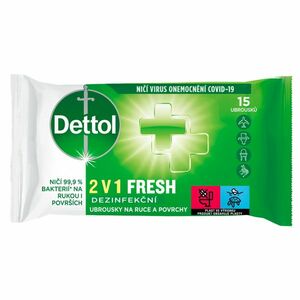 DETTOL Dezinfekčné obrúsky 2v1 na ruky a povrchy 15 ks vyobraziť