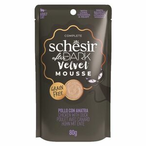 SCHESIR After Dark Velvet Mousse vrecko pre mačky kura a kačica 80 g vyobraziť