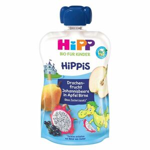 HiPP Hippies Jablko-Hruška-Dračie ovocie-Čierne ríbezle BIO 100 g vyobraziť