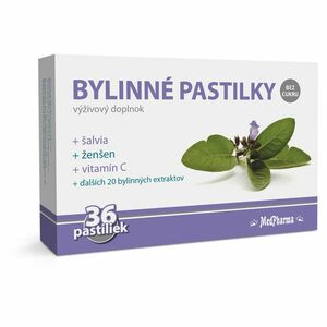 MedPharma BYLINNÉ PASTILKY Bez cukru 36ks vyobraziť