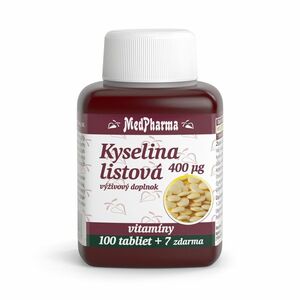 MEDPHARMA Kyselina listová 400 mcg 107 tabliet vyobraziť