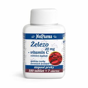 MEDPHARMA Železo 20 mg + vitamín C 107 tabliet vyobraziť