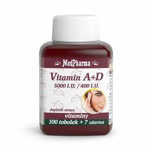 MEDPHARMA Vitamín A + D (5000 I.U./400 I.U.) 107 kapsúl vyobraziť