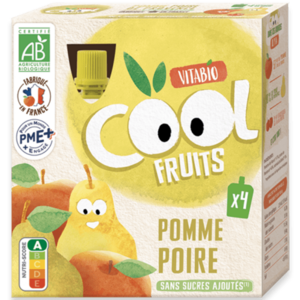 VITABIO Cool fruits vrecko jablko, hruška 4m+ BIO 4 x 90 g vyobraziť