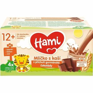 HAMI Mliečko s kašou s príchuťou čokoláda 12m+ 4 x 250 ml vyobraziť