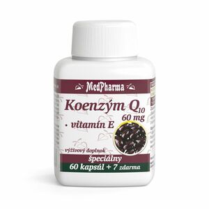 MEDPHARMA Koenzým Q10 60 mg + vitamín E 67 kapsúl vyobraziť