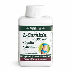 MEDPHARMA L-Carnitin 500 mg + inulín + chróm 67 tabliet vyobraziť