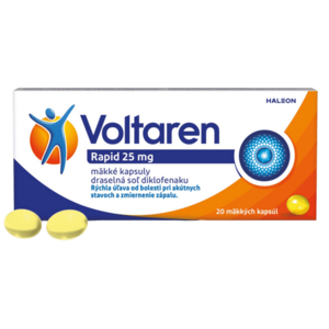 VOLTAREN Rapid 25 mg mäkké kapsuly pre rýchlu uľavu od bolesti s protizápalovým účinkom 20 mäkkých kapsúl vyobraziť