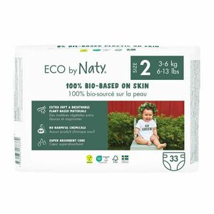 ECO BY NATY Plienky jednorázové 2 Mini 3-6 kg 33 ks vyobraziť