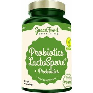 GREENFOOD NUTRITION Probiotika LactoSpore® + Prebiotics 60 kapsúl vyobraziť