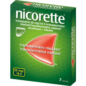 NICORETTE invisipatch 25 mg/16 h transdermálna náplasť 7 ks vyobraziť